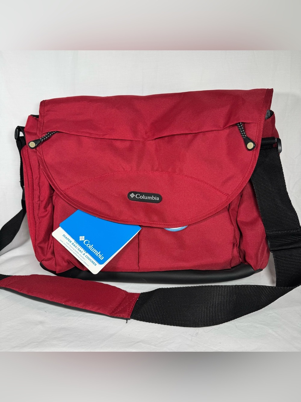 Columbia NWT Red Outfitter Diaper Bag W/ Changing Pad & Microban